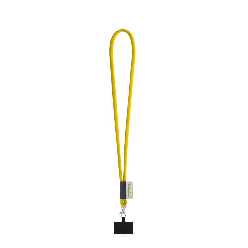 GOSPORT SET Tube de lanière long (Ø 7 mm) avec mousqueton à déclenchement de 9 mm et support pour téléphone portable 310 - Jaune
