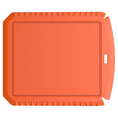 Thrym rechteckiger Eiskratzer aus recyceltem Kunststoff orange