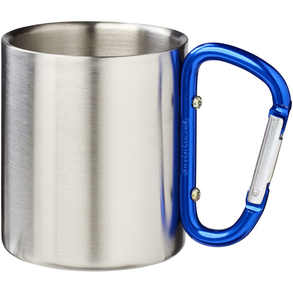 Mug isolant Alpes avec mousqueton 200ml Bleu