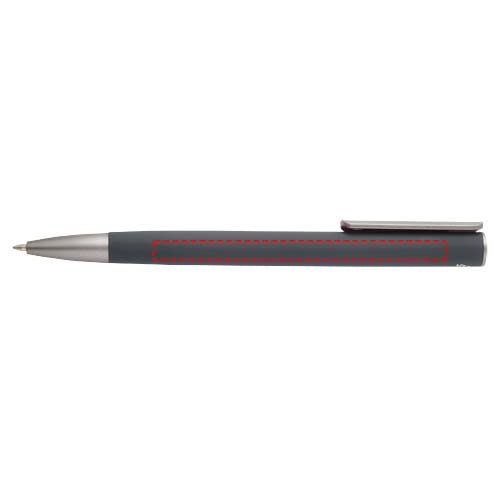 Stylo bille Ziguur en aluminium recyclé (encre noire) Gris storm