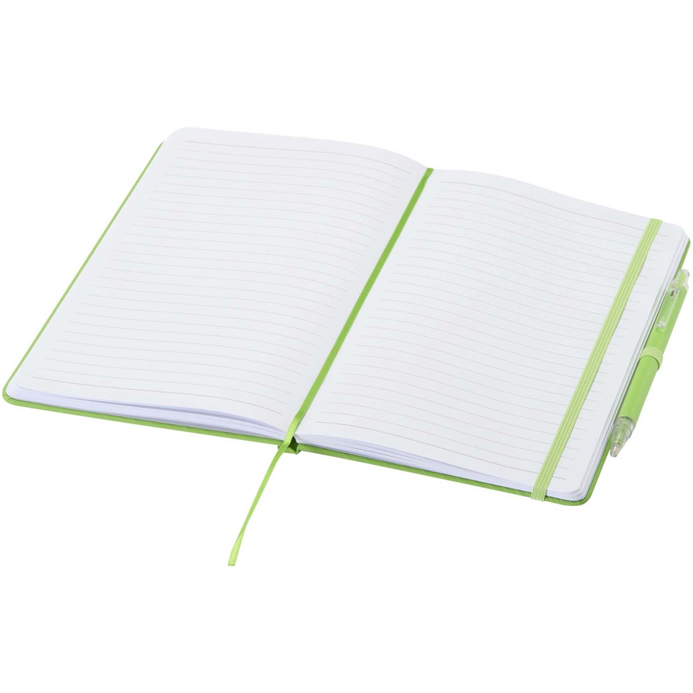 Ensemble comprenant un cahier en papier recyclé Spectrum A5 et un stylo à bille Citron vert