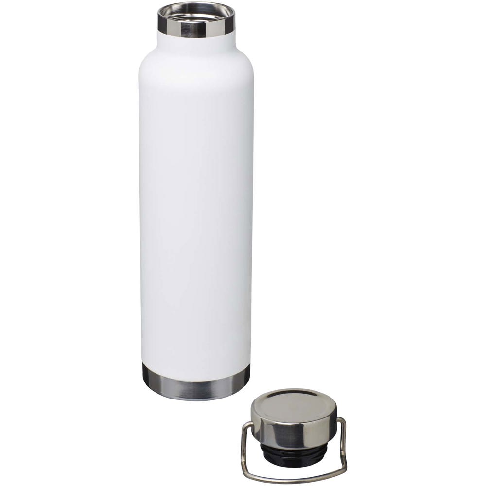 Bouteille avec isolation sous vide Astra de 650 ml en cuivre et acier inoxydable recyclé certifié RCS Blanc