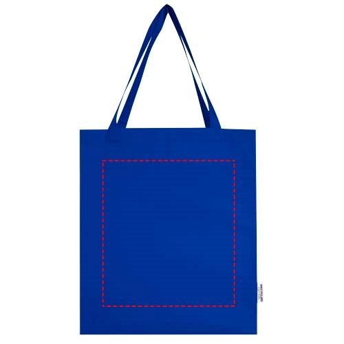Madras 140 g/m² Baumwoll Tragetasche mit Seitenfalten aus GRS recycelter Baumwolle royalblau