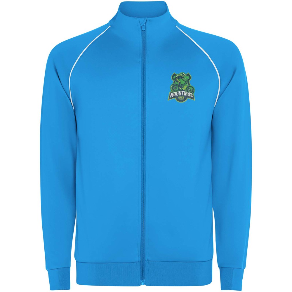 Valier Herren Sweatshirt mit durchgehendem Reissverschluss Fluor-Türkis