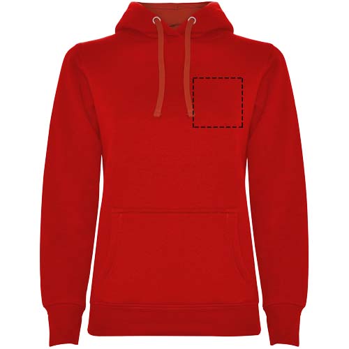 Sweat à capuche Urban pour femme rouge