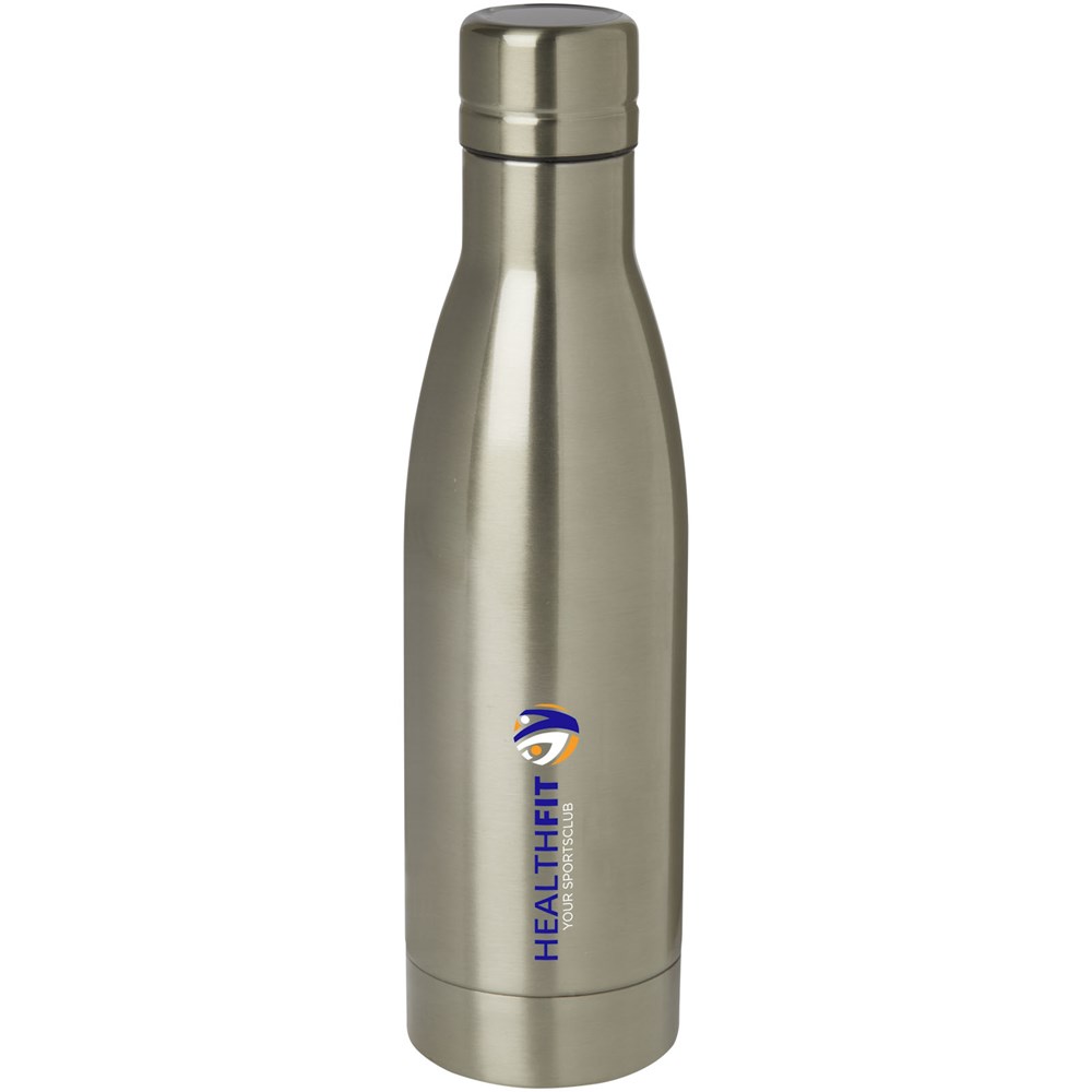 Bouteille isotherme Vasa en acier inoxydable recyclé certifié RCS de 500 ml avec isolation par le vide et couche de cuivre Titane
