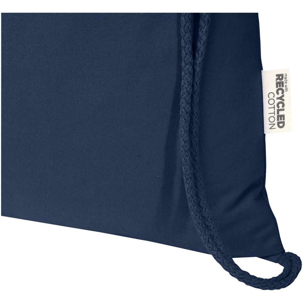 Sac de 5 L avec cordon Oregon Blend en coton recyclé 140 g/m² certifié GRS Marine