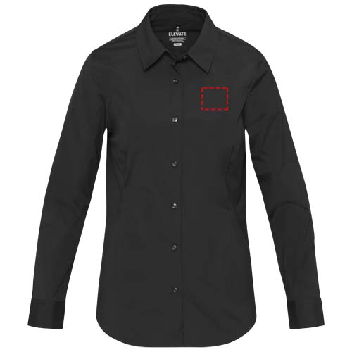 Carnelian Popeline Bluse schwarz