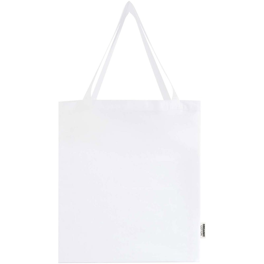 Sac shopping à soufflets Odisha bio OCS 180 g/m2 de 14 L blanc