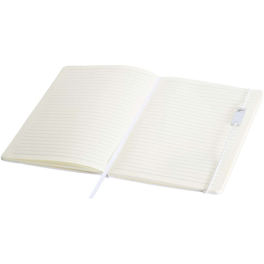 Ensemble carnet à couverture rigide A5 et stylo roller Legato Elegance Blanc, Blanc