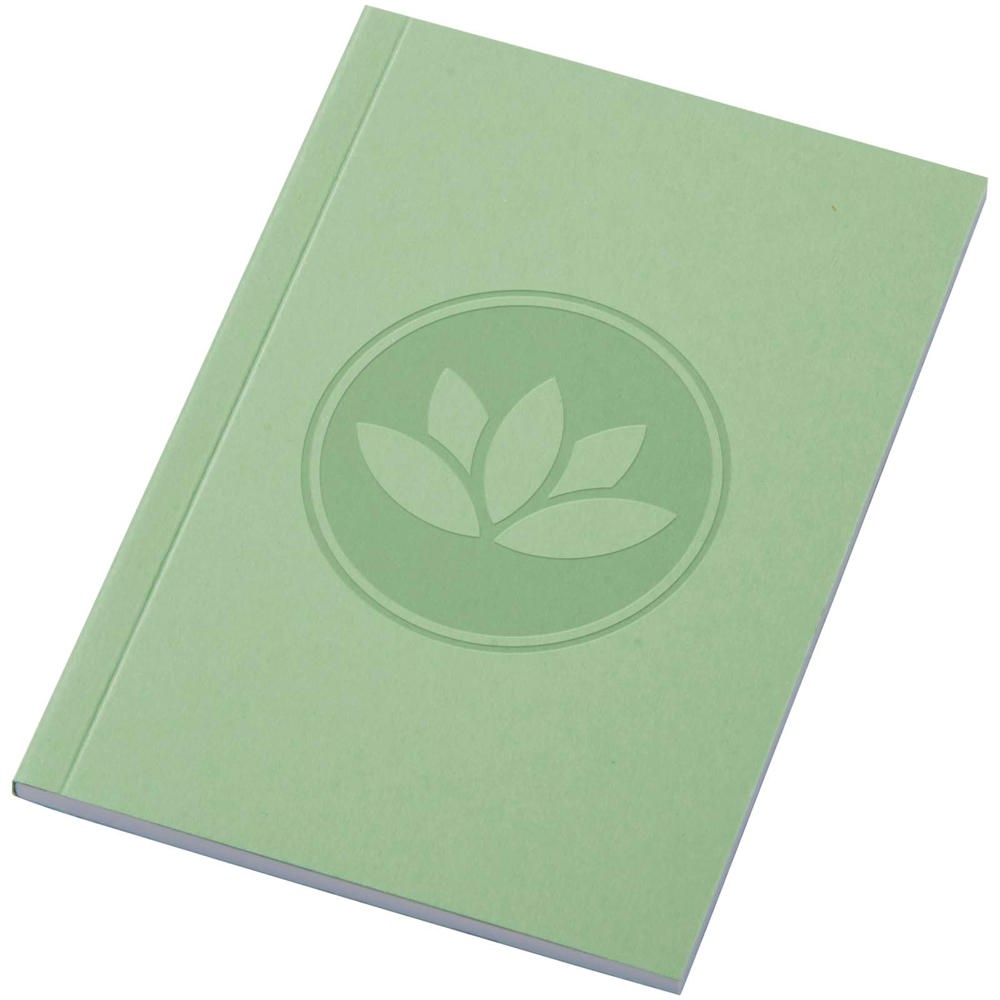 Cahier Novella Austen A6 recyclé à couverture souple de 50 feuilles Vert