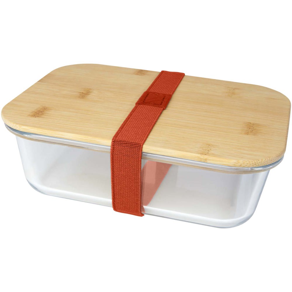 Roby Glas-Brotdose mit Bambusdeckel Brick