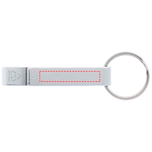 Tao Schlüsselanhänger mit Flaschen- und Dosenöffner aus recyceltem RCS Aluminium silber