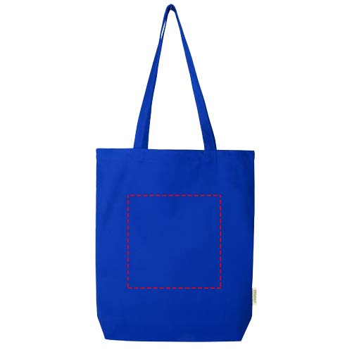 Sac shopping Odisha bio OCS à large fond 180 g/m2 de 11 L bleu roi