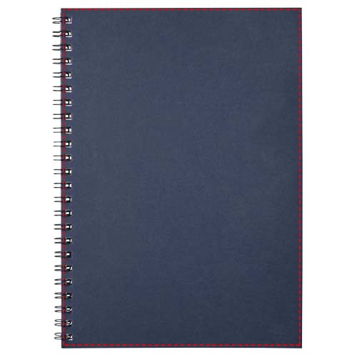Desk-Mate® A5 recyceltes farbiges Notizbuch mit Spiralbindung dunkelblau