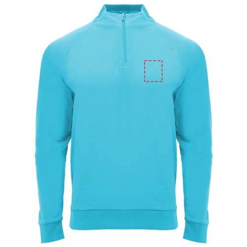 Epiro 200 g/m² Half-Zip Sweatshirt für Kinder Fluor-Türkis