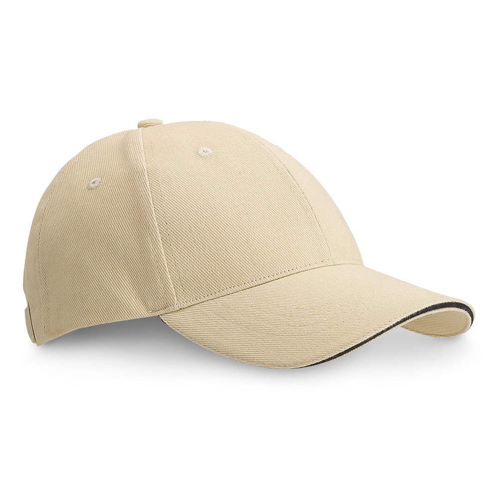 CHRISTOPHE Sandwichmütze aus 100% Baumwolle (260 g/m²) beige