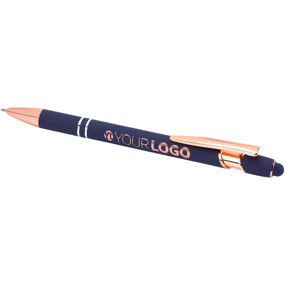 Nanna Kugelschreiber mit Roségold Finish Ozeanblau