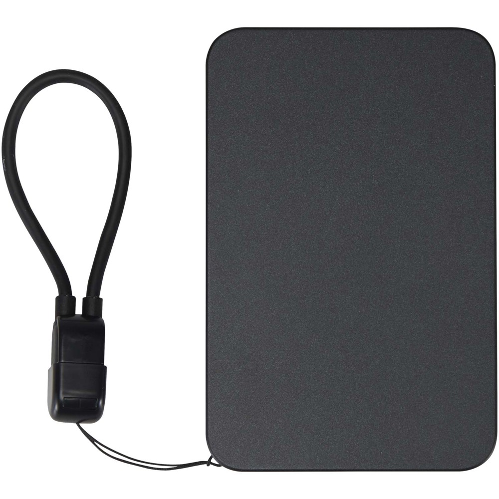 Batterie externe magnétique SMART de 5 000 mAh en plastique recyclé avec cordon
