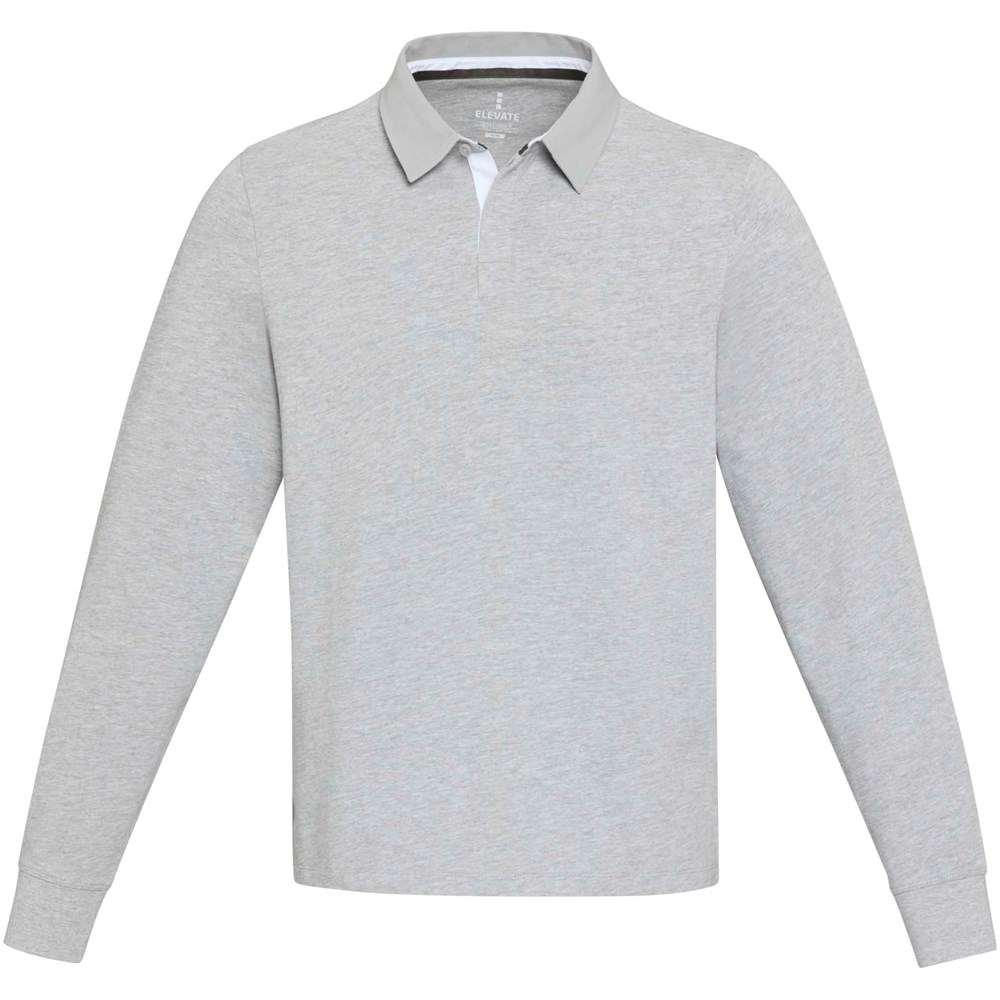 Sweatshirt de rugbyen coton organique Clyde unisexe Gris