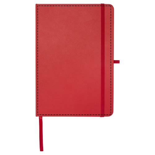 Carnet A5 Teak ligné recyclé à couverture rigide Rouge