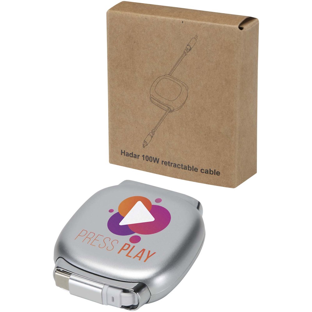 Câble de recharge PD CarPlay rétractable en plastique recyclé Alphard 100 W