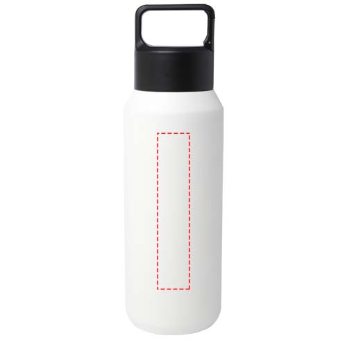 Bouteille avec isolation sous vide Astra de 600 ml en cuivre et acier inoxydable recyclé certifié RCS (compatible avec les boissons gazeuses) blanc