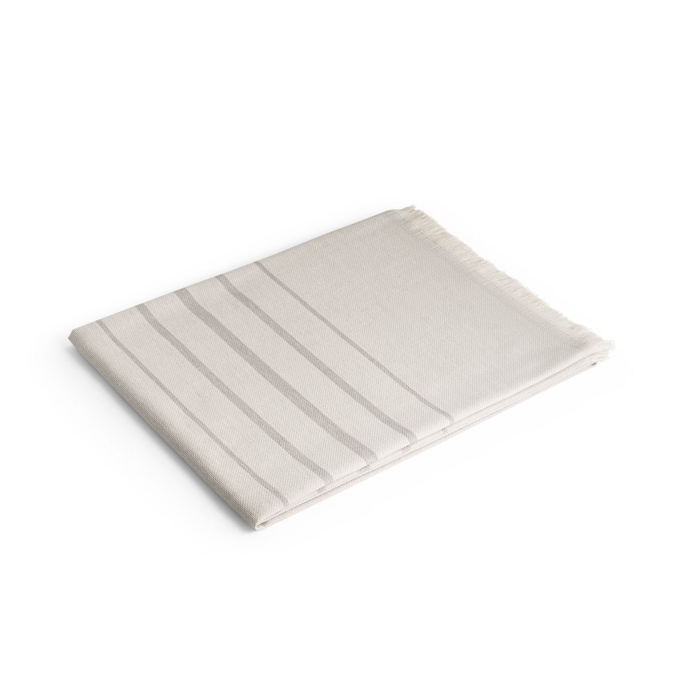 CAPLAN Serviette multifonctionnelle (260 g/m²) composée de coton léger et résistant (90%) et de coton recyclé (10%) gris clair