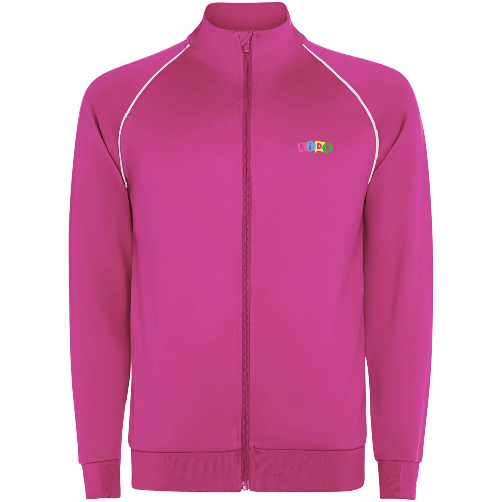 Valier Kinder Sweatshirt mit durchgehendem Reissverschluss fluorrosa