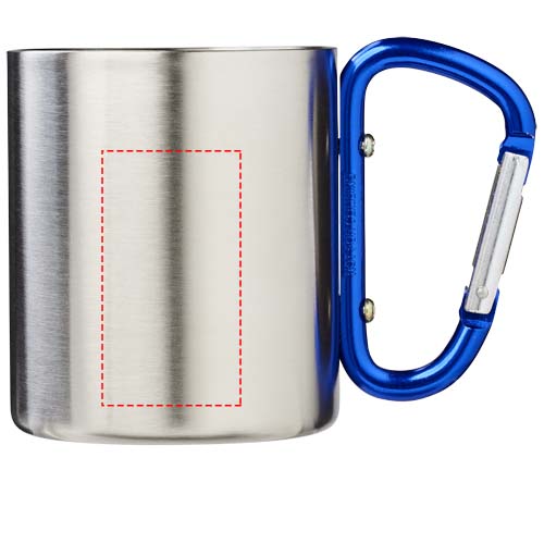 Mug isolant Alpes avec mousqueton 200ml Bleu