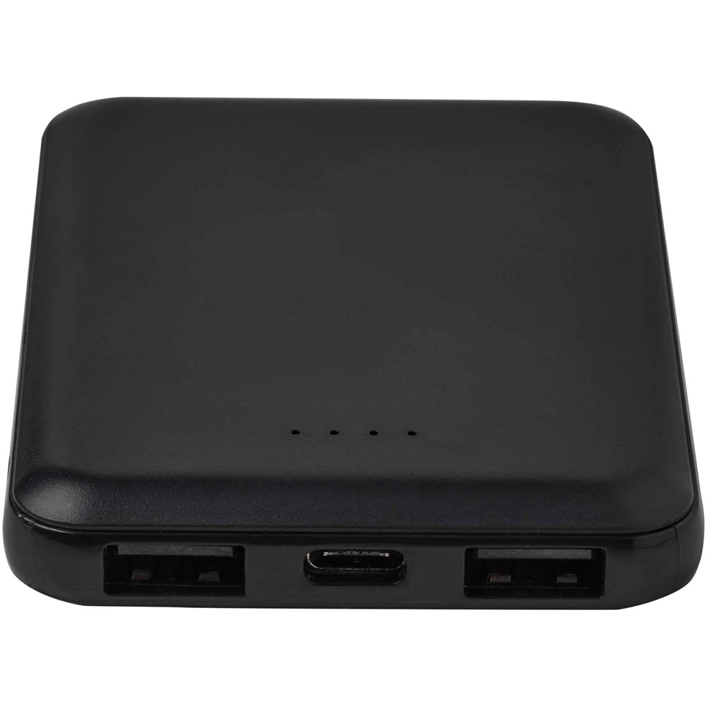 Asama 5000 mAh Typ-C Powerbank aus recyceltem Kunststoff schwarz
