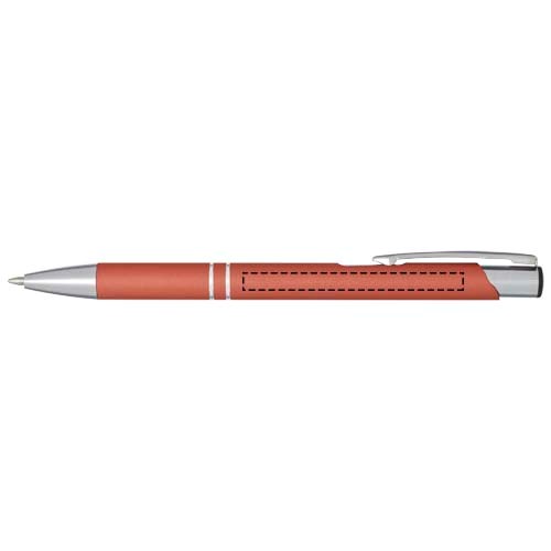Stylo bille rétractable doux au toucher Moneta (encre noire) Brick