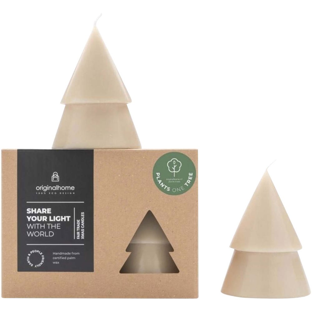 Bougie Originalhome format moyen - set de 2 Beige