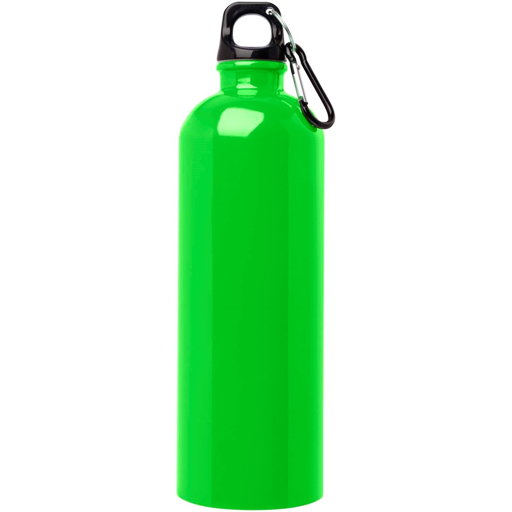 Bouteille d'eau Oregon de 750 ml simple paroi en acier recyclé certifié RCS avec mousqueton Vert pomme
