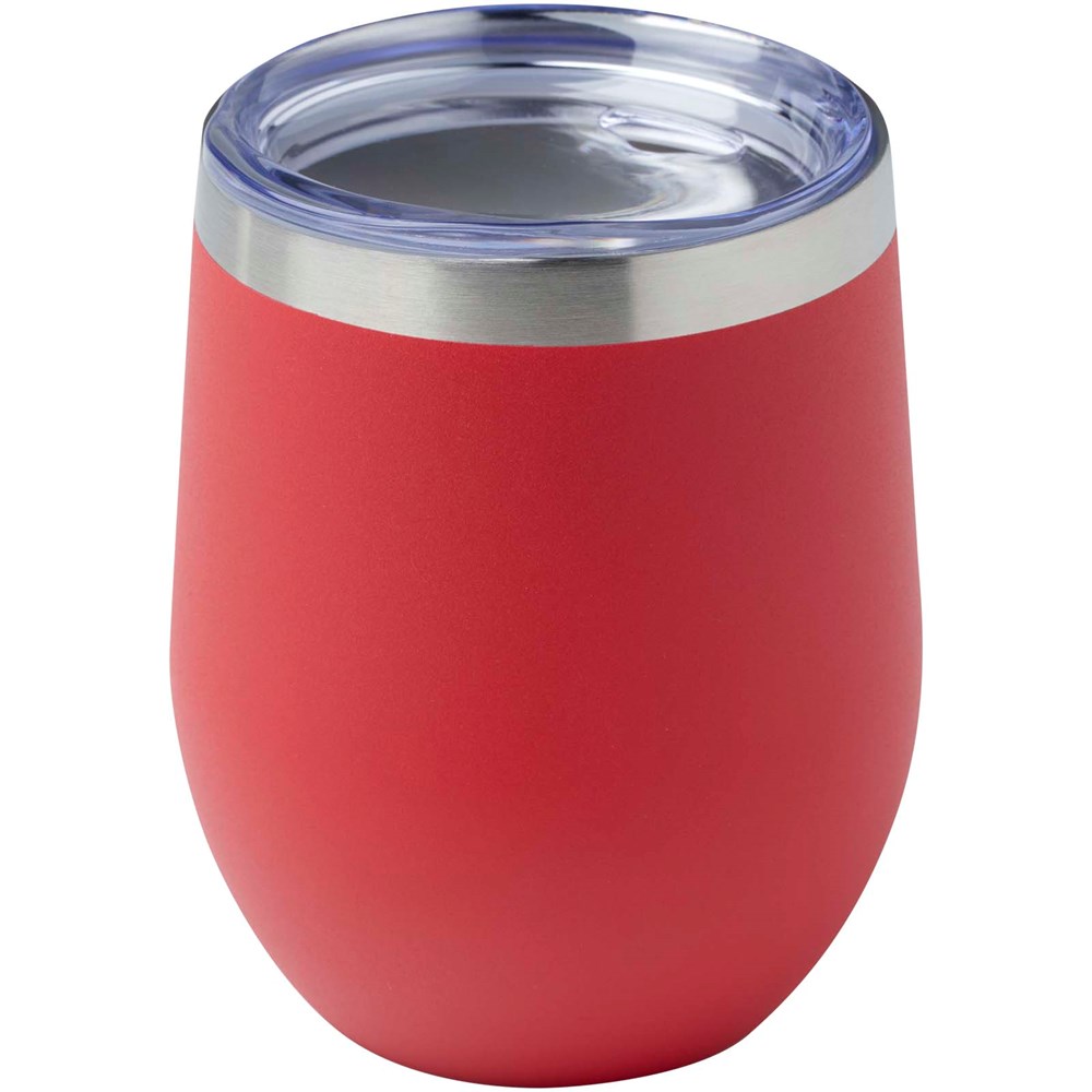 Gobelet isotherme Corzo 350 ml en cuivre inoxydable recyclé certifié RCS Rouge
