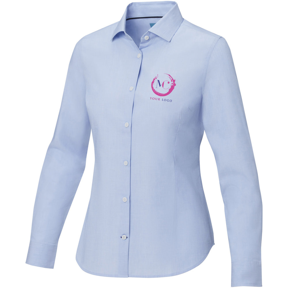 Cuprite Langarm Shirt aus Bio-Baumwolle für Damen Hellblau