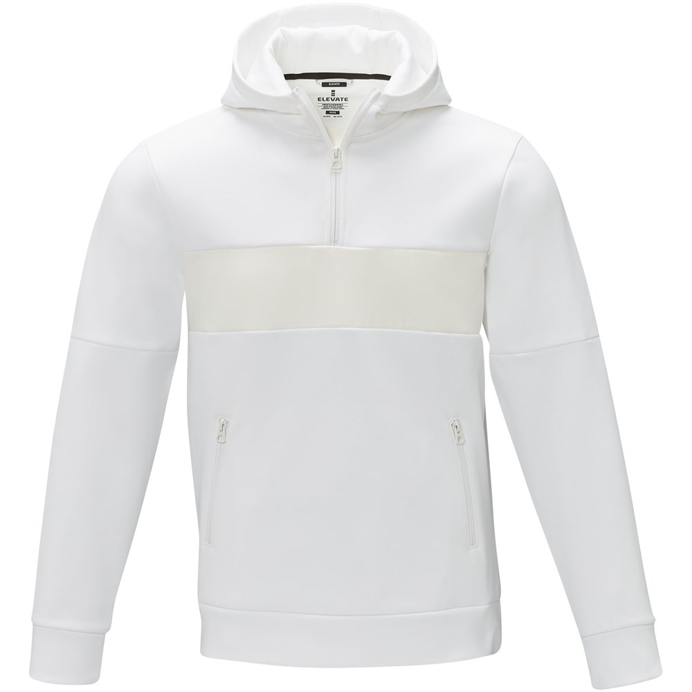Sweat à capuche anorak à demi zip Sayan pour homme blanc