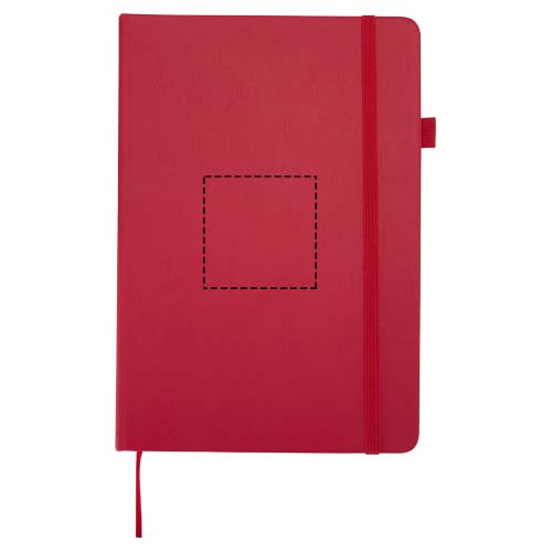 Carnet Liss A5 à couverture rigide en plastique recyclé rouge