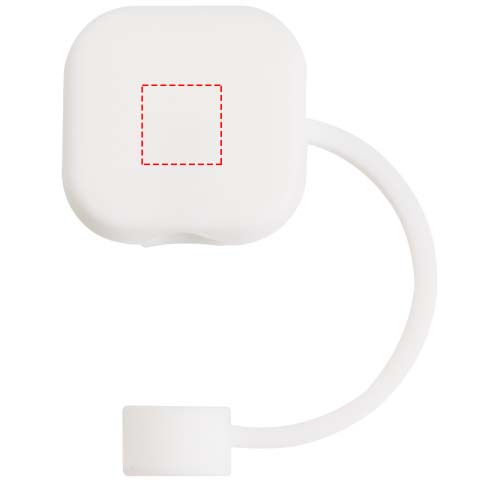 Capuchon pour paille Sip en silicone blanc