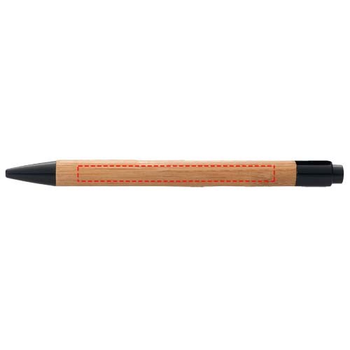 Stylo bille en bambou Borneo (encre noire) Naturel, Noir