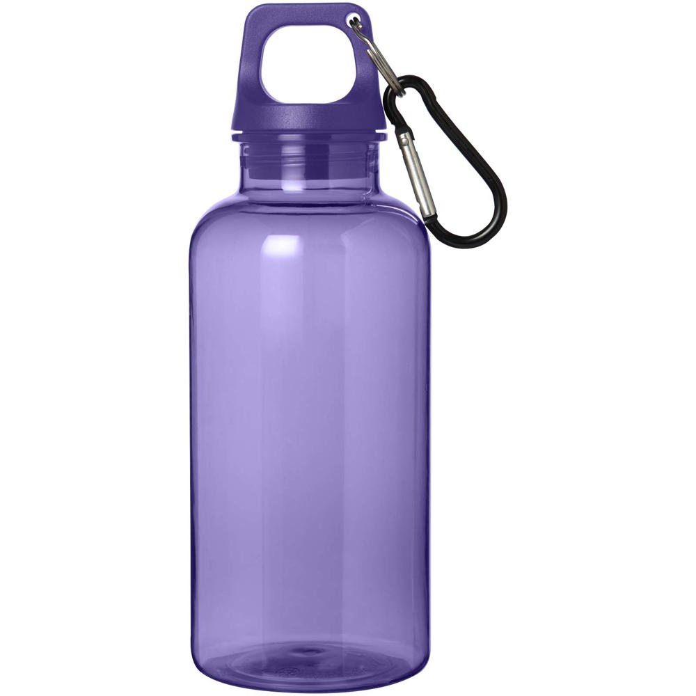 Bouteille d'eau Oregon de 400 ml en plastique recyclé avec mousqueton Violet crépuscule