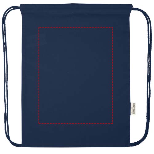 Sac de 5 L avec cordon Oregon Blend en coton recyclé 140 g/m² certifié GRS Marine