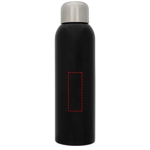 Bouteille d'eau Guzzle de 820 ml en acier inoxydable certifié RCS Noir