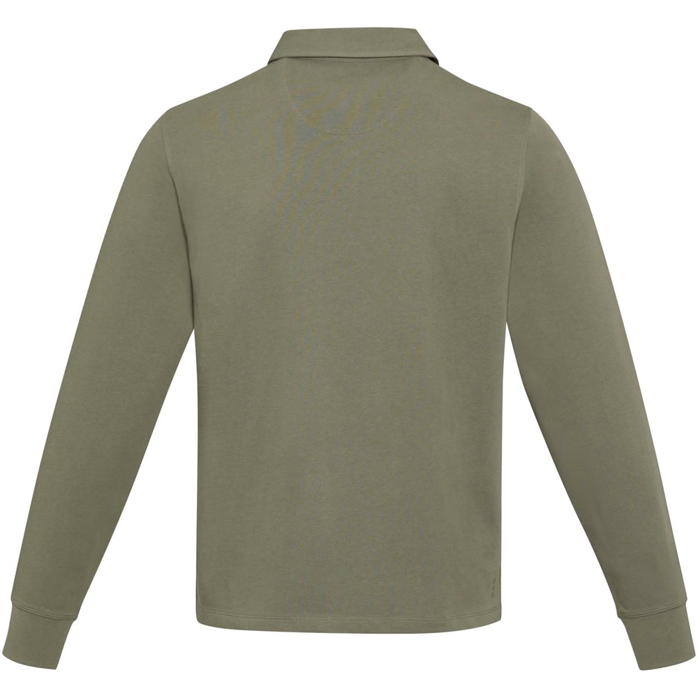 Sweatshirt de rugbyen coton organique Clyde unisexe Vert
