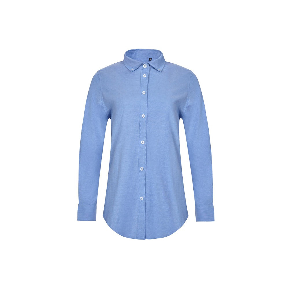 VL PRITHVI WOMEN. Hemd Oxford (180 g/m²) für Damen, aus Baumwolle (50 %), Polyester (45 %) und Elast