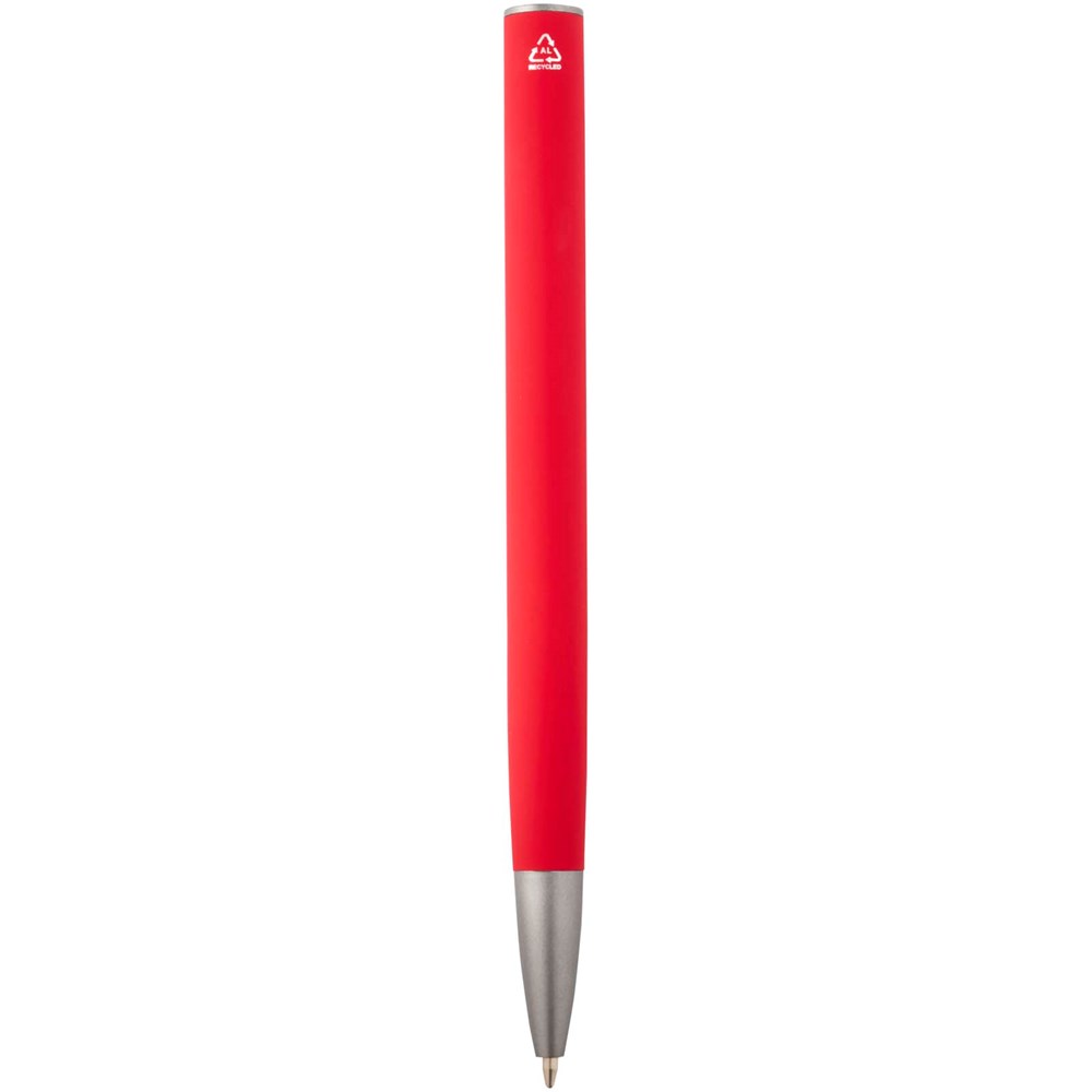 Stylo bille Ziguur en aluminium recyclé (encre bleue) rouge