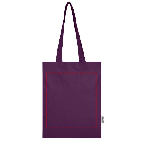 Madras Blend 140 g/m² Tragetasche aus GRS-recycelter Baumwolle 7L lila