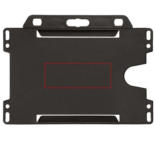 Porte-cartes Vega en plastique recyclé Noir