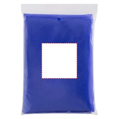Mayan Regenponcho mit Aufbewahrungstasche aus recyceltem Kunststoff royalblau
