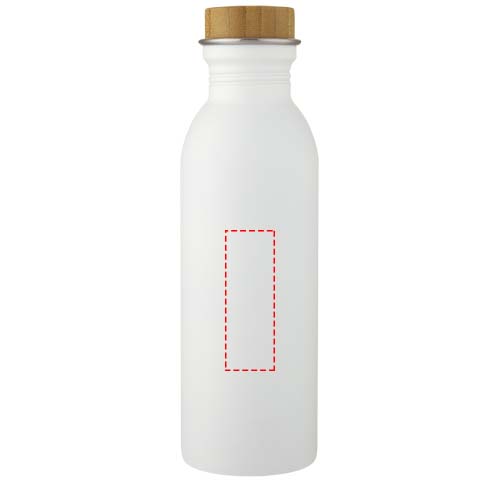 Bouteille de sport Kalix 650 ml en acier inoxydable blanc